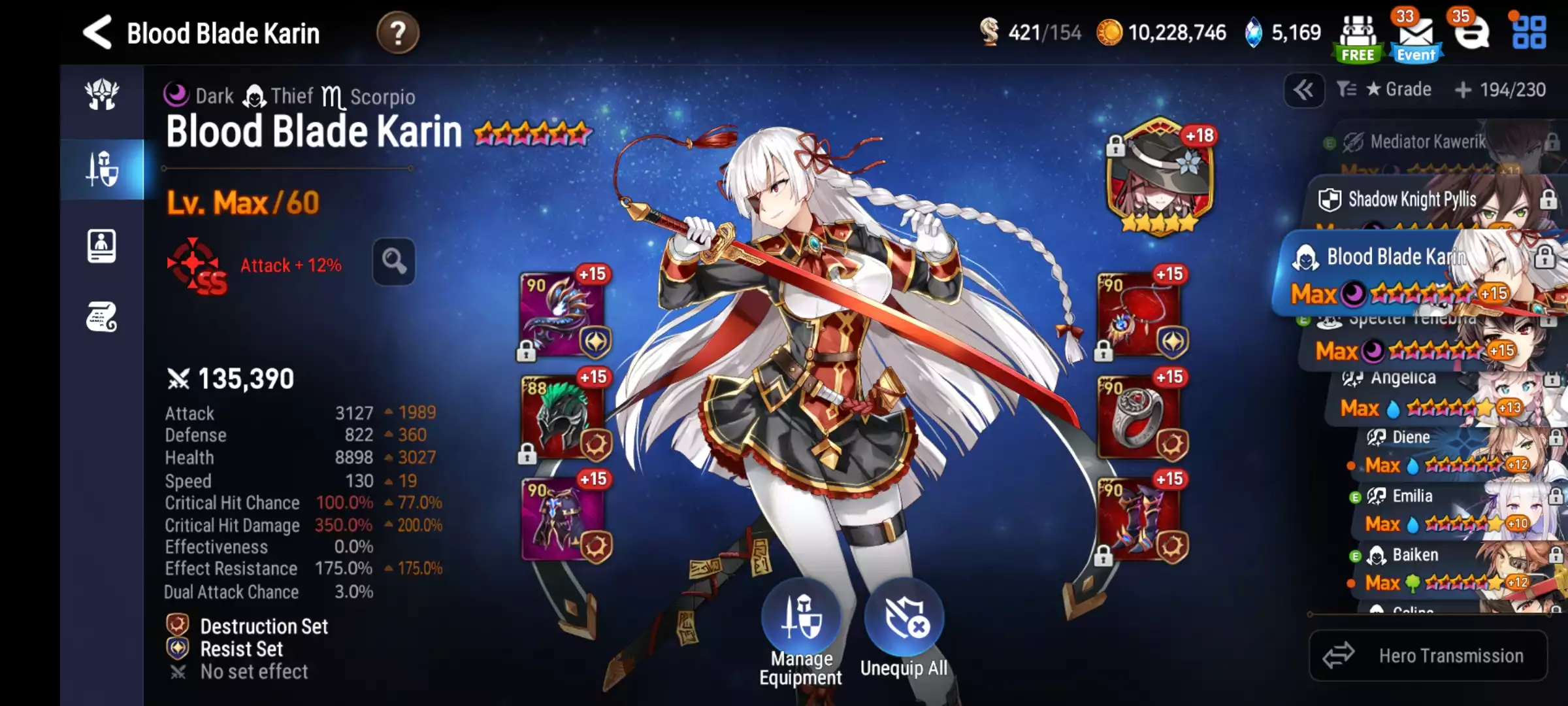 Ảnh nhiều limited- 11/20 collab - 15 ml5 sao  - 63 lá-5 sâmz5k ss- 245 bụi - có sẵn pet SSS (con hunt thiếu 1 skill S) - max spd ran 194 - rta đủ khả năng lên master-aena champ